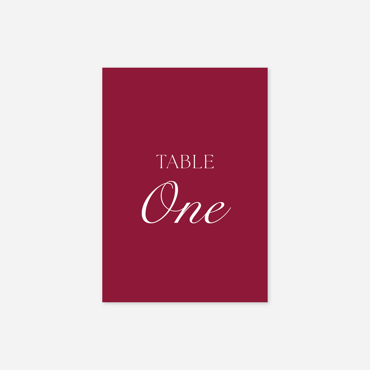 Romance wedding table number wedding stationery in Cherry — Just Hitched