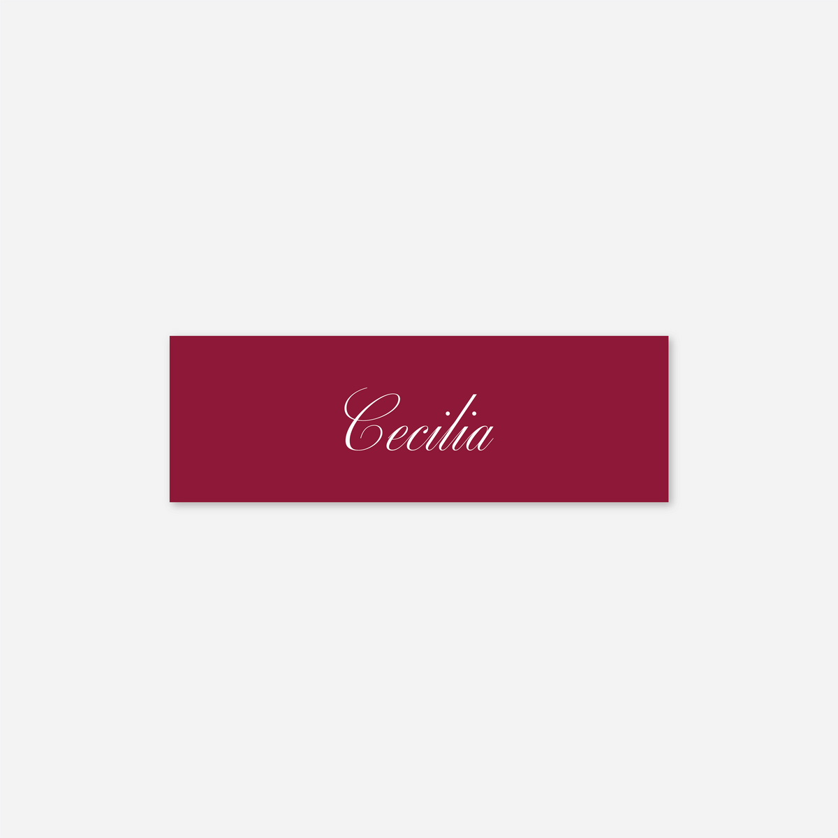 Classic wedding name card wedding stationery in Cherry Red — Just Hitched