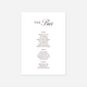 Classic wedding bar menu wedding stationery in White — Just Hitched