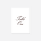 Classic wedding table number wedding stationery in White — Just Hitched