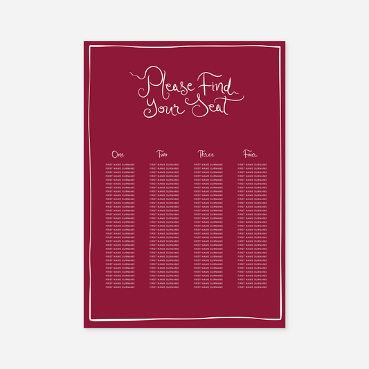 Whimsical wedding seating chart wedding stationery in Sage — Just Hitched