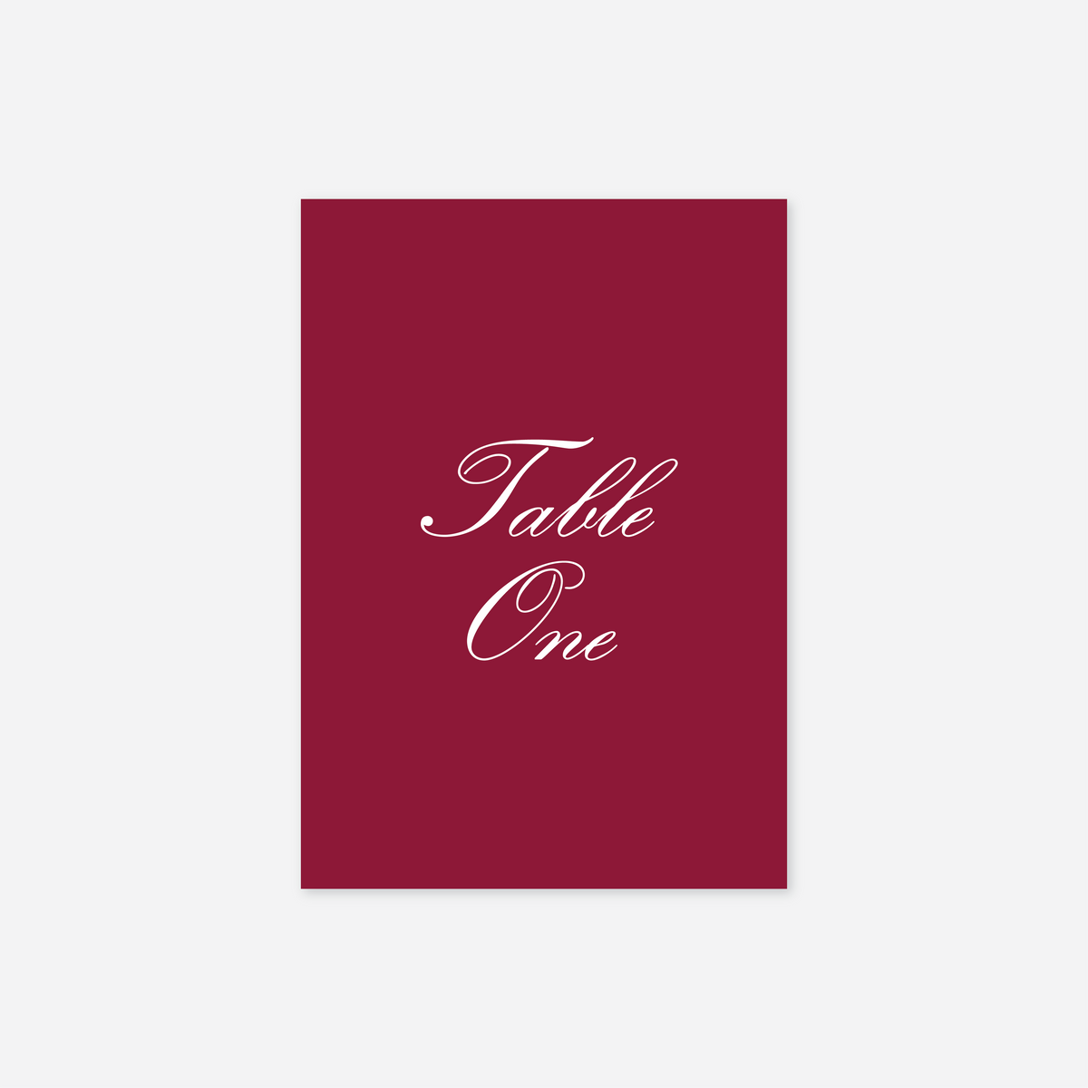 Heritage wedding table number wedding stationery in Cherry — Just Hitched