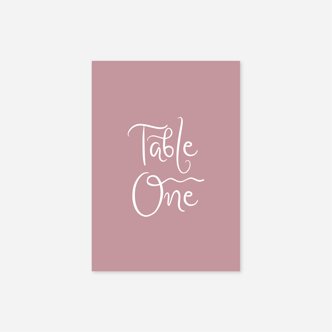 Whimsical Table Numbers - Dusty Rose